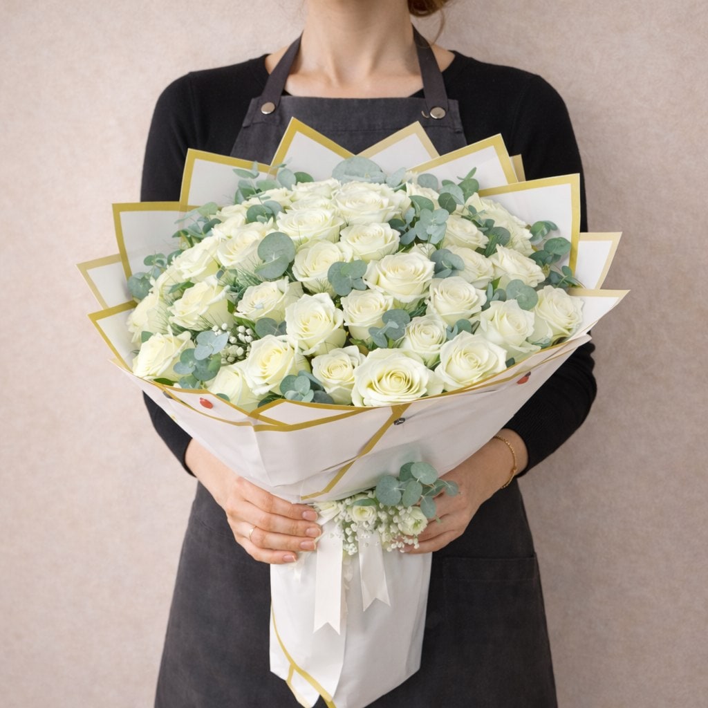 Beyaz Rüya Gül Buketi